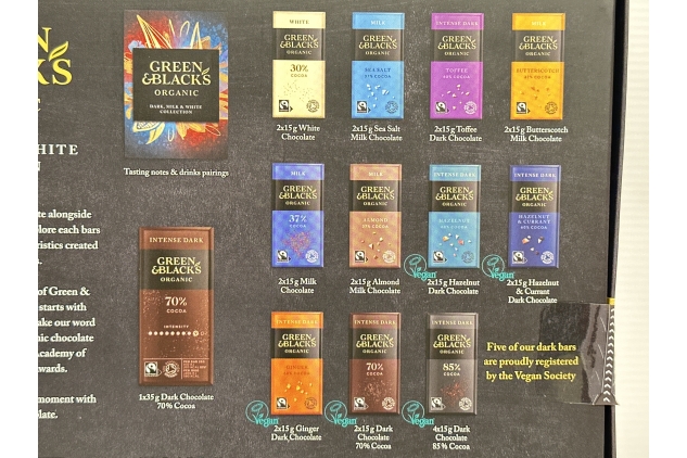 Green & Blacks 25 Mini Organic Tasting Collection Chocolate Selection 395g | Christmas Gift