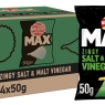 Walkers Max Zingy Salt & Malt Vinegar Ridged Crisps Case, 50g | Pack Of 24