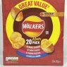 Walkers MEATY Variety Multipack Crisps Box 20 X 25g