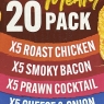 Walkers MEATY Variety Multipack Crisps Box 20 X 25g