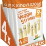 Kiddylicious Sour Cream & Chive Straws - Delicious Snacks for Kids - Suitable for 9+ Months - 4 Packs of 4 (16 Total)