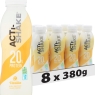 Acti-Shake Vanilla High Protein Dairy Drink 380g (Pack of 8) - 20g of Protein per bottle- Ready to Drink - Low Fat and No Added Sugars - 193 kcal - Multipack