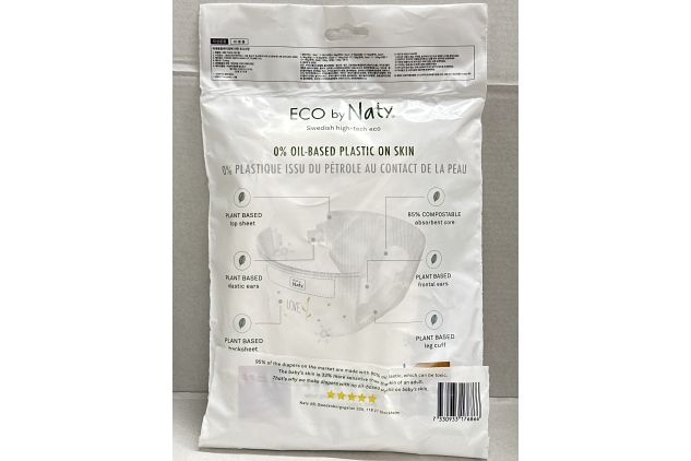 Eco By Naty Nappies | 2 Pack | Ideal For Travel, Day Trips | Size 2 (3-6kg, 6-13lbs)