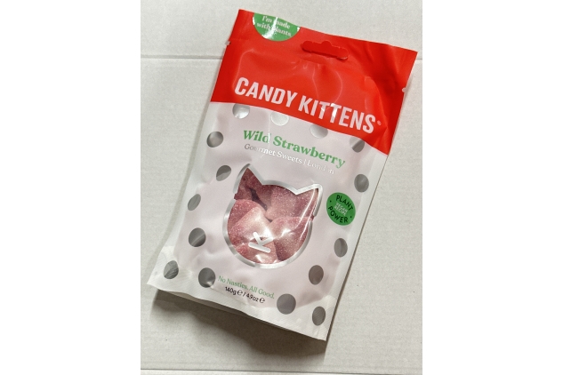 Candy Kittens Wild Strawberry Vegan Sweets (10x140g) – Fizzy, With Fruit Juice, Gourmet Vegan Gift | BULK BUY