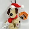 Wallace & Gromit Novelty Christmas Tree Decoration Santa Hat & Scarf | Set Of 6