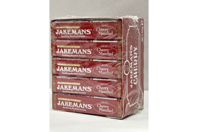 Jakemans CHERRY Flavoured Smoothing Menthol Lozenges Sweets 41g Pack Of 20