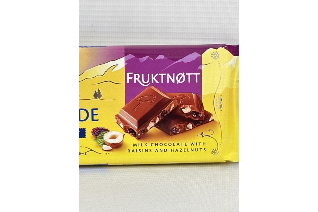 Freia Milk Chocolate with Fruit and Nuts, 250g (PACK OF 13) Duty Free Travel Edition | Mondelez | 3.25kg TOTAL