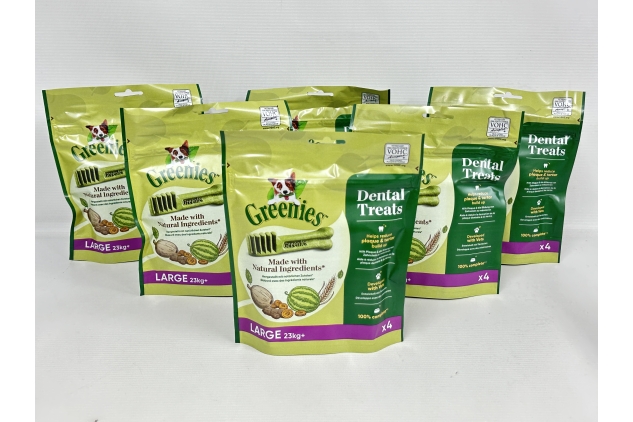 Greenies Dental Treats LARGE Dogs 23kg+ (6 Packs of 4) 24 Chews