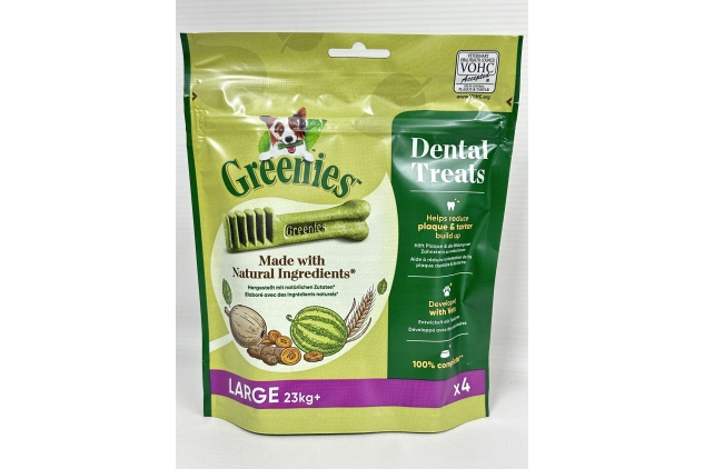 Greenies Dental Treats LARGE Dogs 23kg+ (6 Packs of 4) 24 Chews