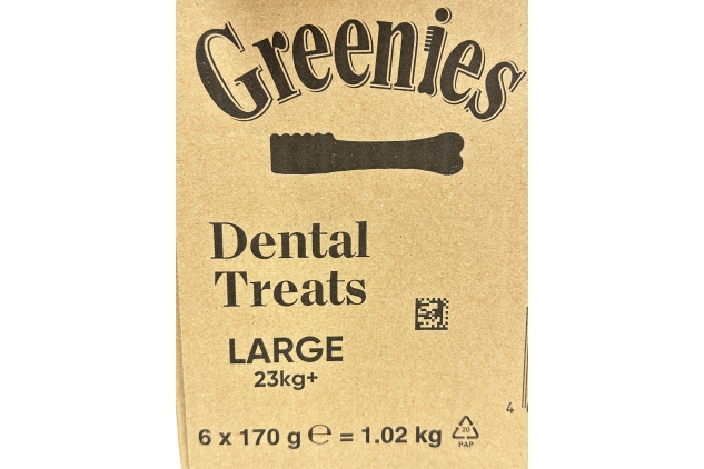 Greenies Dental Treats LARGE Dogs 23kg+ (6 Packs of 4) 24 Chews