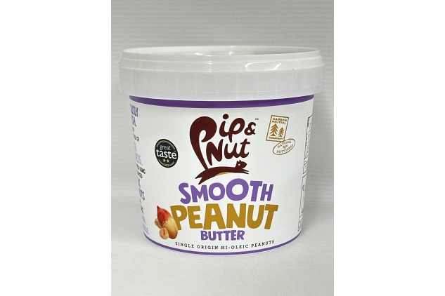 Pip & Nut Smooth Peanut Butter 1kg | Natural, Palm Oil Free, No Added Sugar, High in Healthy Fats, Gluten Free, Vegan, Dairy Free