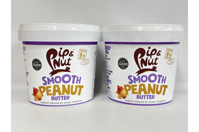 Pip & Nut Smooth Peanut Butter 1kg (PACK OF 2) Natural, Palm Oil Free