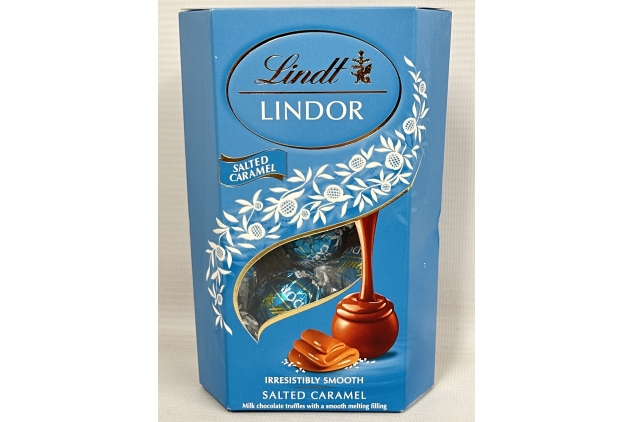 Lindt Salted Caramel Milk Chocolate Truffles Box - Approx 16 balls, 200g