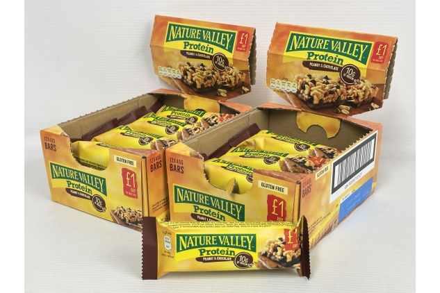 Nature Valley Protein Cereal Bars, Peanut & Chocolate, Gluten-Free, 40g (Pack of 24)