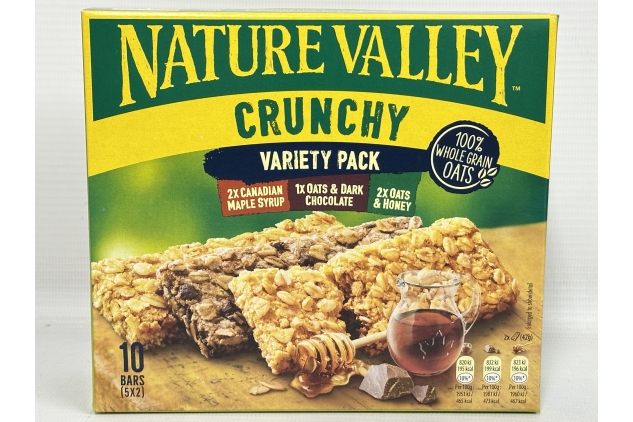 Nature Valley Crunchy Cereal Bars VARIETY Pack, 3 Flavours - Total Of 50 Bars - 25 Servings - Canadian Maple Syrup, Oats & Dark Chocolate, Oats & Honey