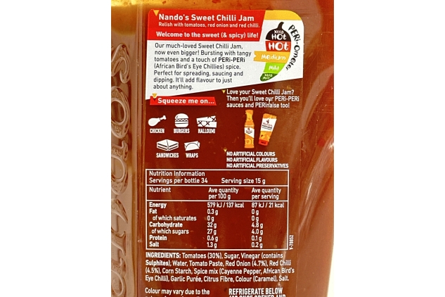 Nando’s Sweet Chilli Jam Sauce | Medium Spice | 2 X 510g | BULK BUY DEAL