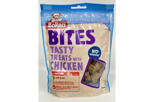 BAKERS Bites with Chicken, Dog Treats 130g, Pack of 6