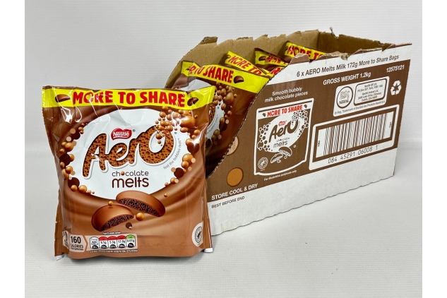 Aero Melts Milk Chocolate Sharing Bag 6 X 172g