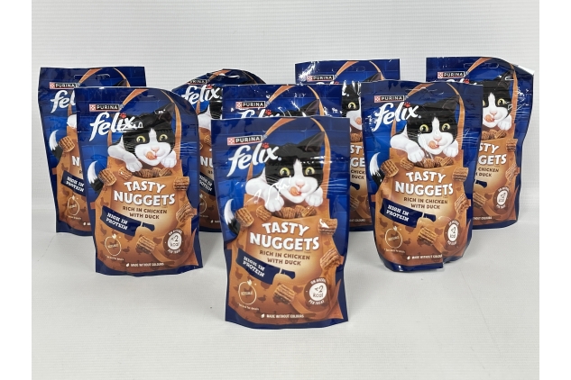 FELIX Tasty Nuggets Chicken & Duck Cat Treats 50g (Pack of 8)