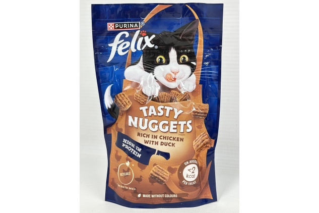 FELIX Tasty Nuggets Chicken & Duck Cat Treats 50g (Pack of 8)