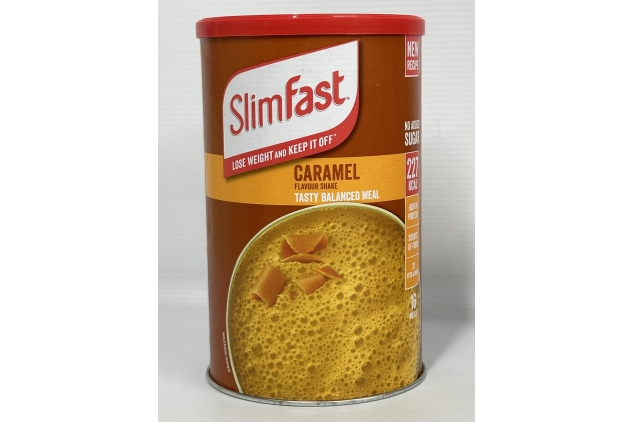 SlimFast CARAMEL Meal Replacement Shake Powder - Weight Loss, High Protein, Low Calorie, 16 Servings (584g) PACK OF 4