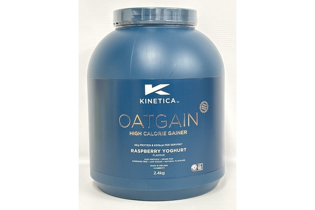 Kinetica OatGain Weight Gainer - 600+ Calories, 47g Protein, Raspberry Yogurt, 2.4kg