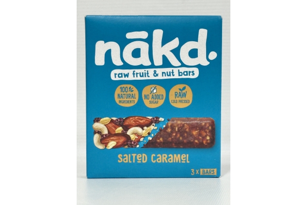 Nakd Salted Caramel Fruit & Nut Bars - Vegan, Gluten-Free, Healthy Snack, 36 X 35g