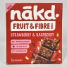 Nakd Strawberry & Raspberry Fruit & Fibre Bars - Vegan, Gluten-Free, 36 x 44g