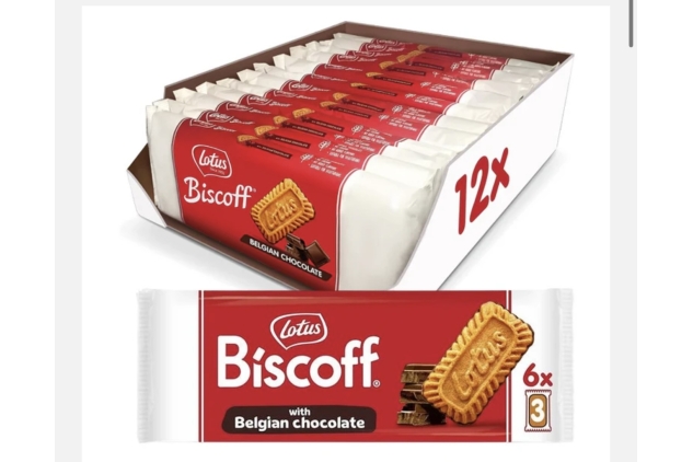 Lotus Biscoff with Belgian Chocolate 132g (Pack of 12)