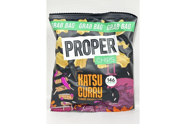 PROPER CHIPS Katsu Curry Flavour Chickpea Based Crisps, 30 x 30g