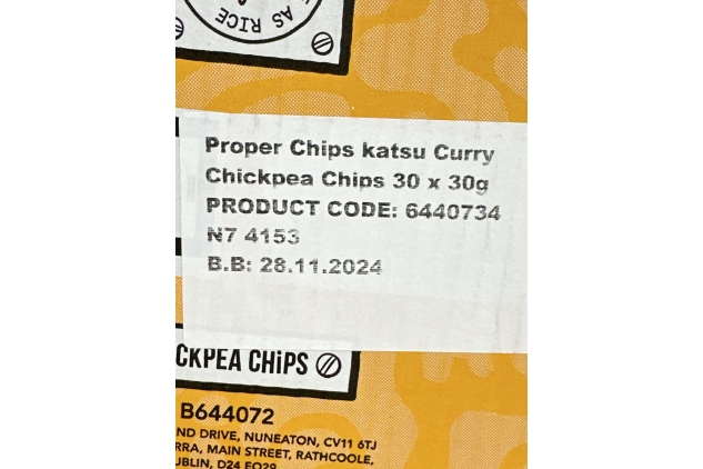 PROPER CHIPS Katsu Curry Flavour Chickpea Based Crisps, 30 x 30g