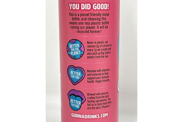 Immune-Boosting Raspberry Pink Lemonade – Natural Vegan Fizzy Drink, 470ml x 6 – Gunna Sparkling Soda in Eco-Friendly Aluminium Bottles