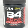 USN Pre Workout B4 Bomb Cherry 180g Explosive Pre Workout Energy Drink Powder with Caffeine, Beta-alanine, l-Citrulline (12 servings)