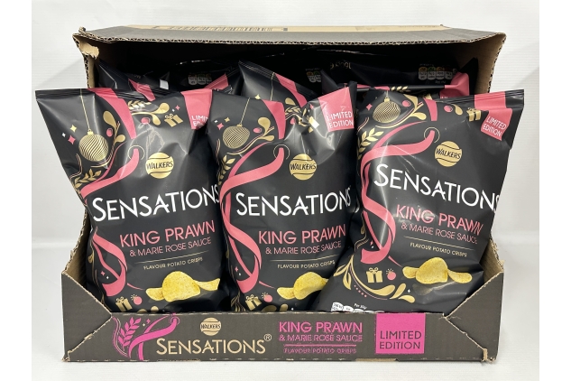 Walkers SENSATIONS King Prawn Cocktail & Marie Rose Sauce | LIMITED EDITION Flavour | 12 X 150g | BULK BUY DEAL