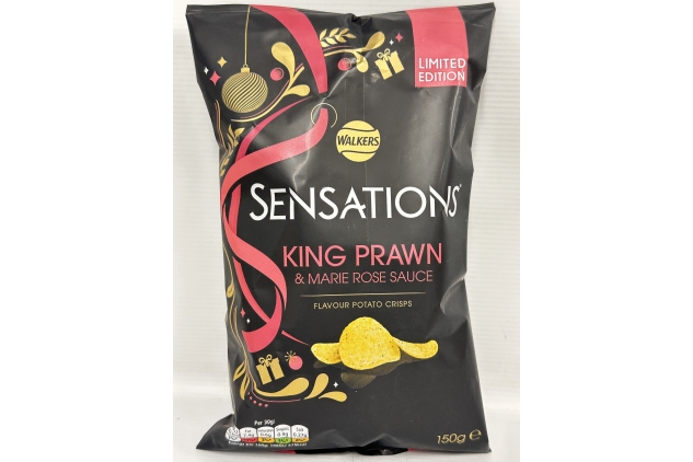 Walkers SENSATIONS King Prawn Cocktail & Marie Rose Sauce | LIMITED EDITION Flavour | 12 X 150g | BULK BUY DEAL