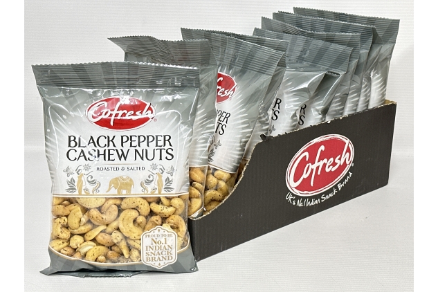 COFRESH Black Pepper Cashew Nuts 10 X 150g = 1.5KG Total | BULK BUY DEAL