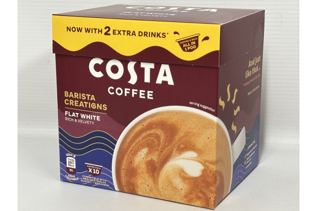 Costa Coffee Dolce Gusto Pods Barista Creations FLAT WHITE 40 Servings