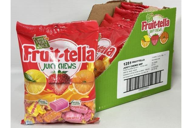 Fruit-Tella Juicy Chews Sweets Assorted Flavours | 8 X 170g | BULK BUY DEAL