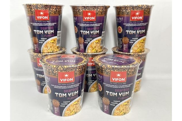 VIFON Seafood TOM YUM Flavour Instant Noodle Soup THAI Style 8 X 67g