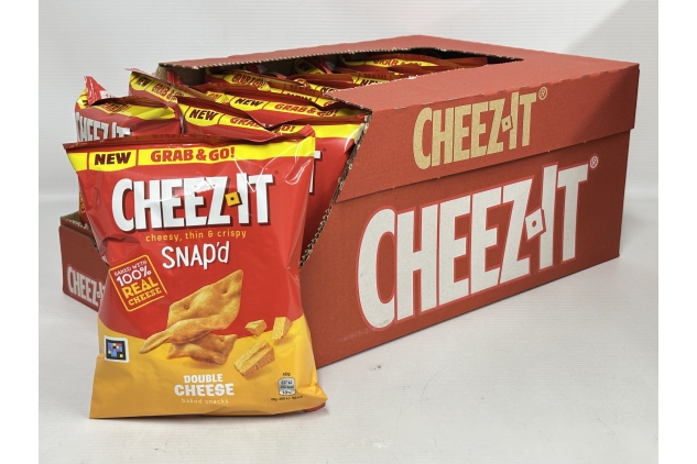 Cheez-It Snap'd Double Cheese Baked Snacks, 20 X 40g | Great For Pubs, Bars, Restaurants