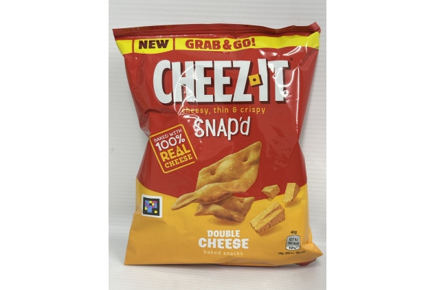 Cheez-It Snap'd Double Cheese Baked Snacks, 20 X 40g | Great For Pubs, Bars, Restaurants