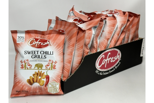 COFRESH Sweet Chilli Grills Flavoured Potato Snack 12 X 20g Bags