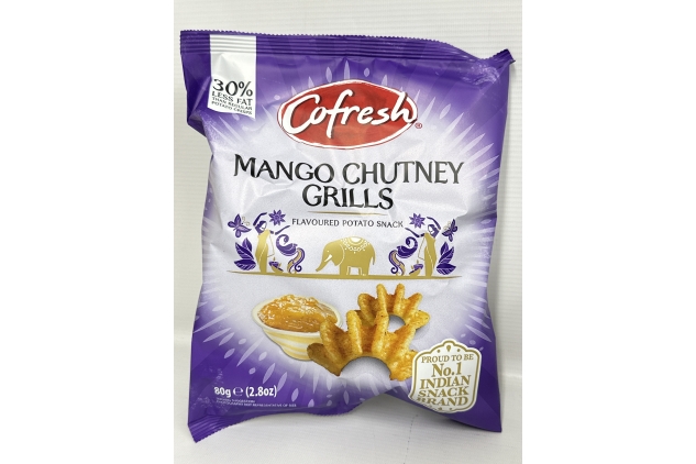 COFRESH Mango Chutney Grills Flavoured Potato Crisp Snack 6 X 80g