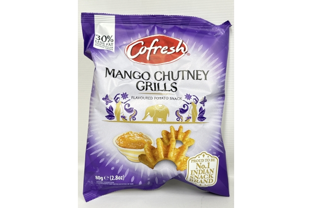 COFRESH Mango Chutney Grills Flavoured Potato Crisp Snack 1 X 80g