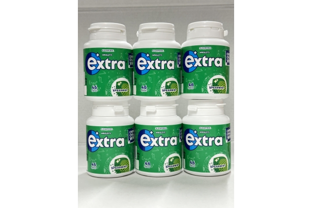 Wrigley’s Extra SPEARMINT Flavour Xylitol Sugar-free Chewing Gum, 6 Packs of 46 Pieces