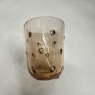 Anthropologie MCM BAR WARE Hand Blown Gold Spotty Glass Cup