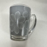 Glass Flower Design Coffee Morning Mug