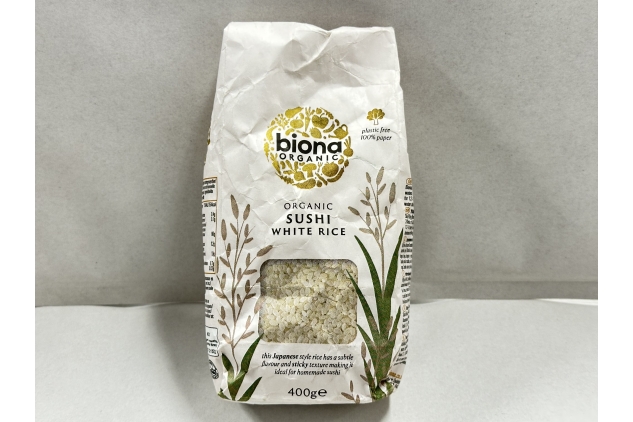 Biona Organic Sushi Rice Short Grain White Sushi Rice 400g