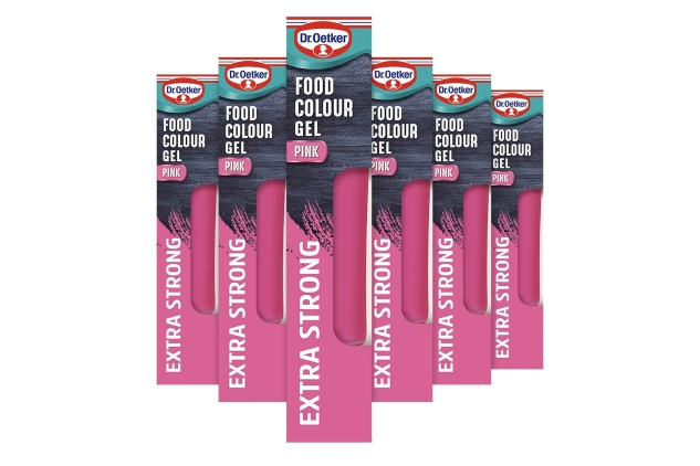 Dr Oetker Extra Strong Pink Food Colour Gel 6 X 15g Valentines