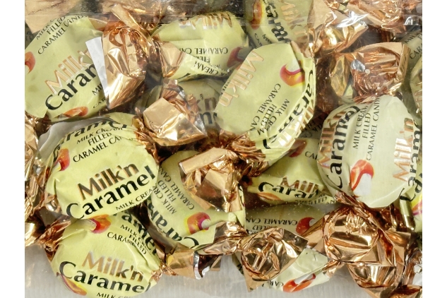 Caramel Toffee With Milk Cream Flavour Centres 1KG BULK BUY